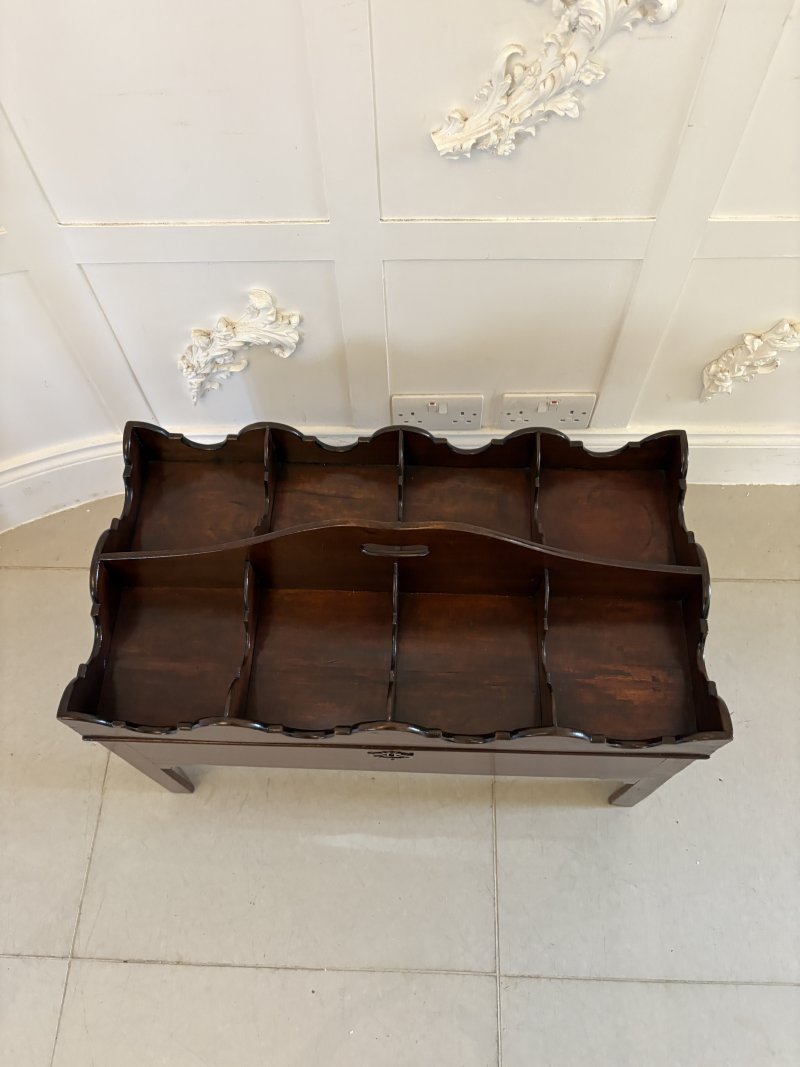 Unusual Antique George III Quality Mahogany Free Standing Coaster/Bottle Stand - Image 6